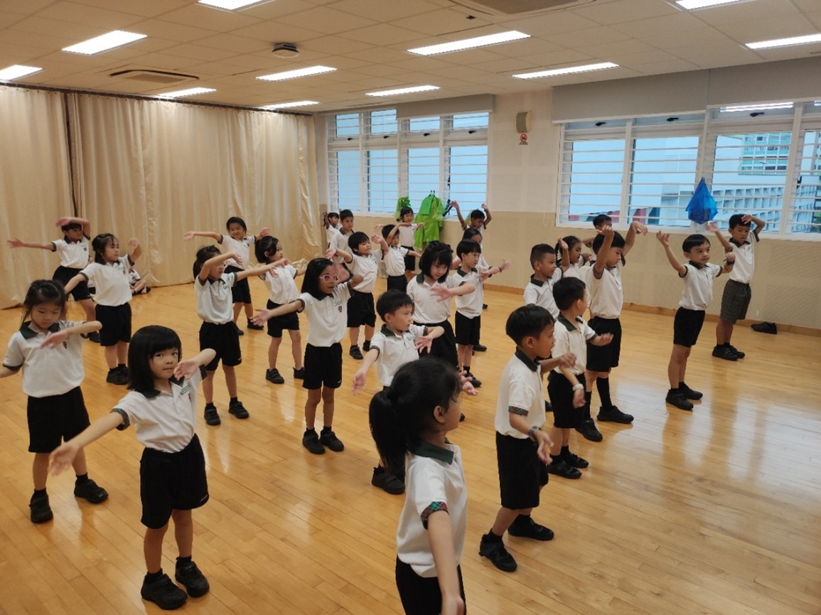 Our Primary 1 students participating in the Samba Dance Sports Education Programme